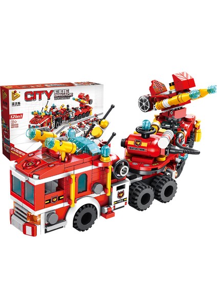 Yapı Taşları Boy City Inşaat Aracı Çocuk Eğitim Montajı Yapı Taşı Oyuncakları (Yangın Serisi 633009.) (Yurt Dışından)