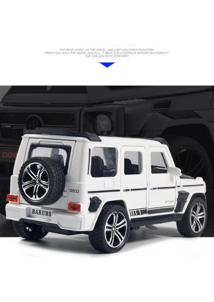 Beyaz Brabus [altı Kapı + Ses ve Işık + Teşhir Tabanı] 1:32 Alaşım Araba Modeli Simülasyon Ses ve Işık Kapısı Off-Road Araba Modeli Çocuk Oyuncak Araba Süsleri (Yurt Dışından) fiyatları