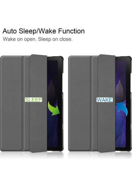 Samsung Galaxy Tab A8 10.5" 2022 Modelleri Için (SM-X200/X205), Tablet Kılıfı, Otomatik Uyandırma/uyku, Gri (Yurt Dışından) fiyatları