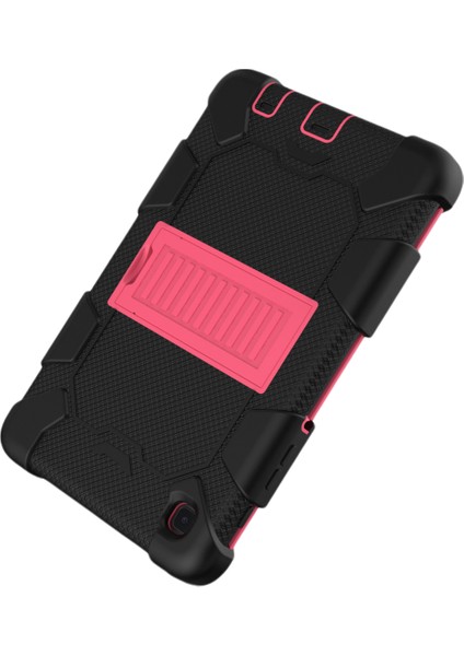 Samsung Galaxy Tab A7 Case 2021 (SM-T220/T225) Için Hibrit Samsung A7 Case 8.7 Inç Standlı, Darbeye Dayanıklı Sağlam Samsung Tablet A7 Erkek ve Kız Çocuk Kılıfı (Siyah+Kırmızı) (Yurt Dışından)