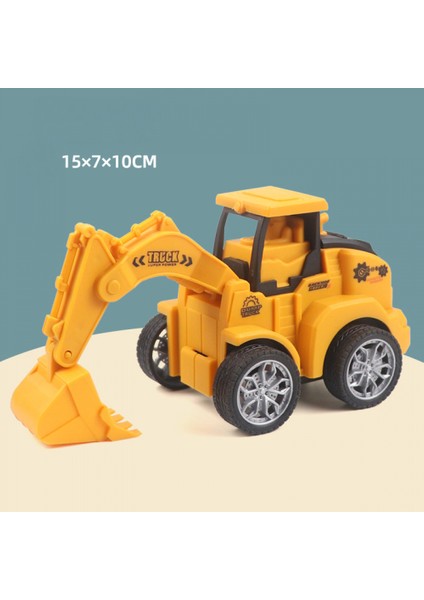 Dört Parçalı Set [yol Silindiri + Buldozer + Delici + Ekskavatör] Çocuk Atalet Simülasyonu Mühendislik Aracı Araba Itme Tipi Çalışan Ekskavatör Buldozer Oyuncak (Yurt Dışından)