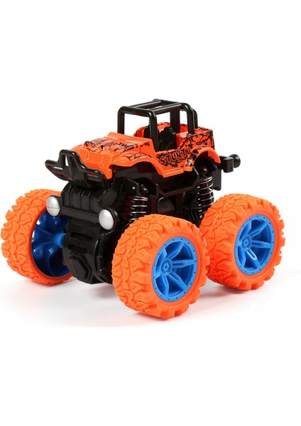 Turuncu 4 Adet Çocuk Oyuncağı Dört Tekerlekten Çekiş Atalet Dublör Off-Road Araç Modeli Çocuk Oyuncak Araba Oyuncak Hediye (Yurt Dışından)