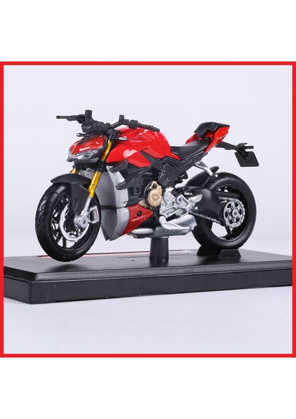 Ducati Seper Naked V4 S 1:18 Motosiklet Modeli Oyuncak Motosiklet Tabanı ile (Yurt Dışından)