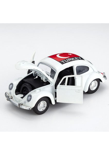 1:32 Alaşım Graffiti Polis Arabası Beetle Geri Çekme Araba Modeli Çocuk Oyuncakları Erkek Oyuncakları (Ay Beyaz, 2 Paket) (Yurt Dışından)