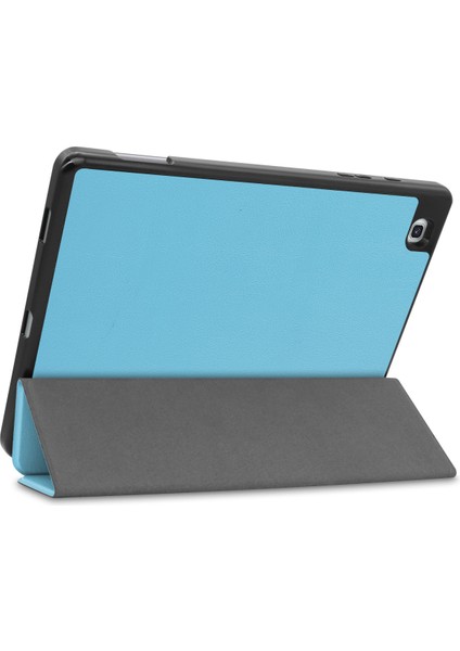 Samsung Galaxy Tab S6/tab S6 Tablet Kılıfı 10.4" Için, Birinci Sınıf Deri, Ince ve Hafif, Otomatik Uyutma/uyandırma Sert Üç Katlı Stand Kapağı (P610/P615) Mavi (Yurt Dışından)