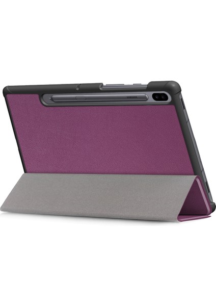 Samsung Galaxy Tab S6 10.5 Için Kılıf, Darbeli Stand, S Kalemlik, Sert Tpu Sırt, Tablet Kılıfı [SM-T860, SM-T865] Akıllı Kapak, Otomatik Uyku Uyandırma, Folyo, Mor (Yurt Dışından) modelleri