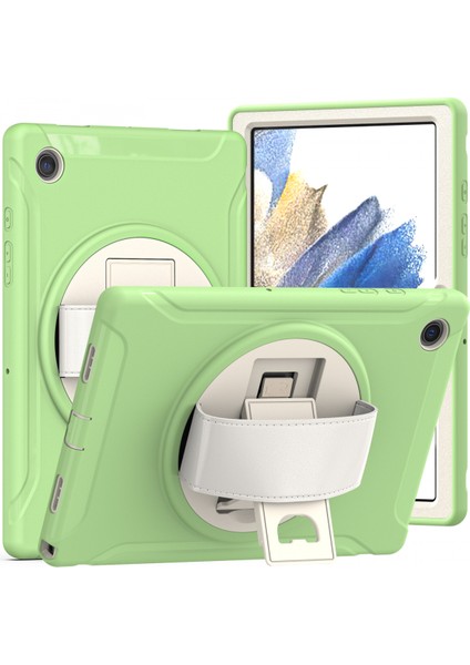Samsung Tab A8 10.5 Inç Koruyucu Kapak X200/X205 Üç Geçirmez Tablet Her Şey Dahil Döner Koruyucu Kapak Matcha Yeşili Için Uygundur (Yurt Dışından)
