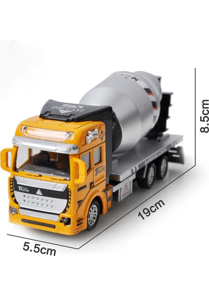 Çocuk Geri Çekin Alaşım Araba Oyuncak Modeli Simülasyon Iş Makinesi Yangın Kazı Merdiveni Kamyon Çocuk Hediye (1:48 Beton Kamyonu) (Yurt Dışından)