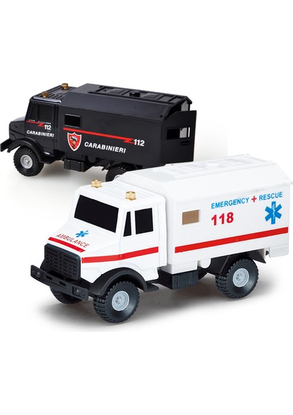 (2 Parça) Simülasyon Alaşımlı Kurtarma Oyuncak Mühendislik Aracı Çocuk Ambulansı Kaldırma Kar Temizleme Aracı Çocuk Araba (Mavi Ekspres Araba) (Yurt Dışından)