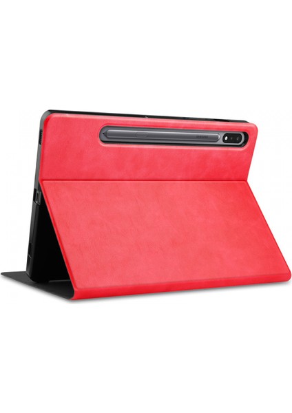 Samsung Galaxy Tab S7 2020 11 Inç (Model SM-T870/T875) S Pen Standlı, Ultra Hafif Stand Kapağı, Otomatik Uyandırma/uyku Fonksiyonlu, Kırmızı (Yurt Dışından) fırsatları