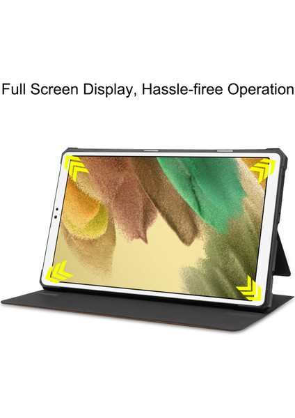 Galaxy Tab A7 Lite 8.7" 2021 Kapak SM-T220/225 Için, Ince Hafif Folyo Stand Pu Deri Kılıf Samsung Galaxy Tab A7 Lite 2021 Tablet Için Yumuşak Tpu Arka Kapak, Kahverengi (Yurt Dışından)