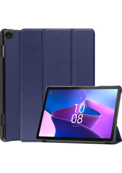Uyumlu Lenovo Tab M10PLUS 3. Nesil Tablet Kılıfı Için 10.6" Ince Üç Katlı Stand Akıllı Kapak, Çoklu Görünüm Standı Sert Kılıf Folyo Kapağı Otomatik Uyku/uyanma Koruması Koyu Mavi (Yurt Dışından)