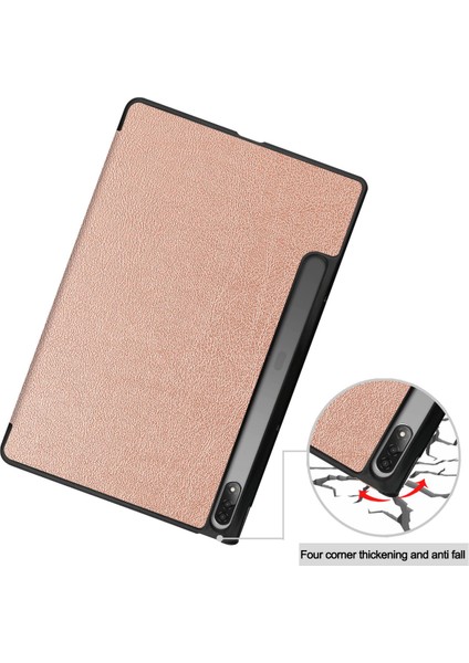 Lenovo Tab P12 Pro Için Kalem Tutuculu Kapak 12.6 "darbeye Dayanıklı Kapak Tri-Fold Standı Folio Akıllı Kapak Için Lenovo Tab P12 Pro 12.6" Gül Altın (Yurt Dışından) modelleri