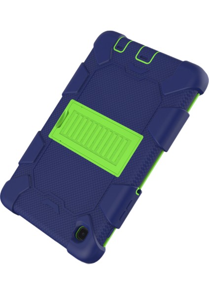 Samsung Galaxy Tab A7 Case 2021 (SM-T220/T225) Için Hibrit Samsung A7 Case 8.7 Inç Standlı, Darbeye Dayanıklı Sağlam Samsung Tablet A7 Erkek ve Kız Çocuk Kılıfı (Koyu Mavi+Yeşil) (Yurt Dışından)