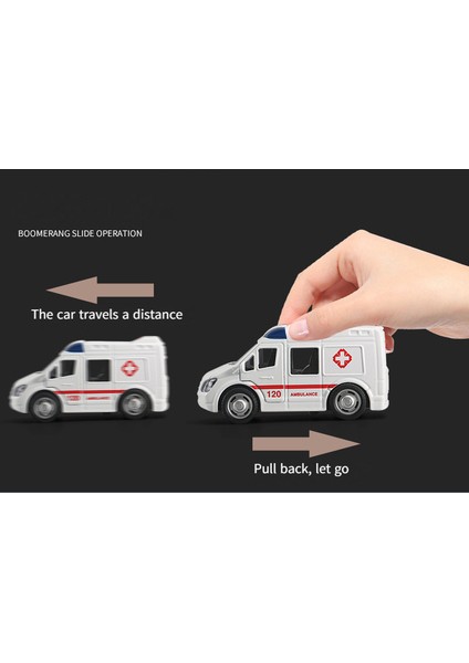 (2 Parça) Alaşım Ambulans Çocuk Oyuncak Araba Modeli 120 Itfaiye Aracı Çocuk Hediye (Orta Alaşım Itfaiye Aracı [sessiz Işık/açık Kapı]) (Yurt Dışından)