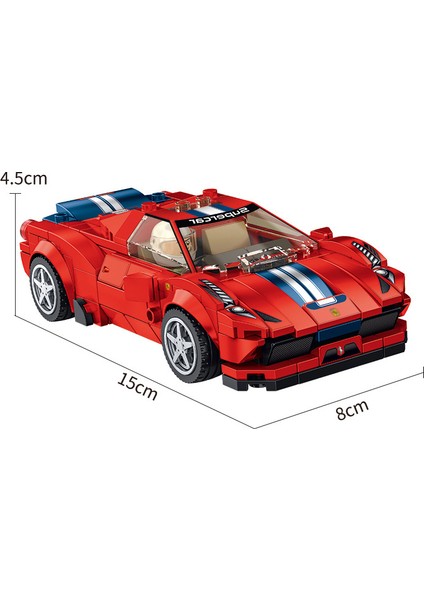 Çocuk Yapı Taşı Araba Montaj Modeli Geliştirme Zeka Yarış Diy Çocuk Oyuncağı (Ferrari 458 666030.) (Yurt Dışından)