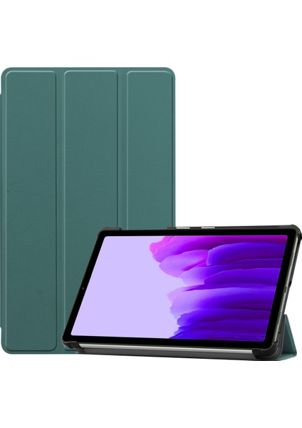 Galaxy Tab A7 Lite Kapak 8.7" 2021 SM-T220 T225 Için, 8.7" Samsung Galaxy Tab A7 Lite 2021 Için Ince Hafif Kapak Standı Kılıfı - Koyu Yeşil (Yurt Dışından)