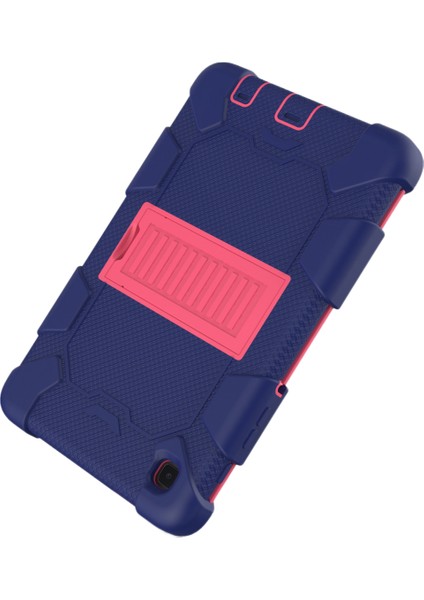 Samsung Galaxy Tab A7 Case 2021 (SM-T220/T225) Için Hibrit Samsung A7 Case 8.7 Inç Standlı, Darbeye Dayanıklı Sağlam Samsung Tablet A7 Erkek ve Kız Çocuk Kılıfı (Koyu Mavi+Kırmızı) (Yurt Dışından)