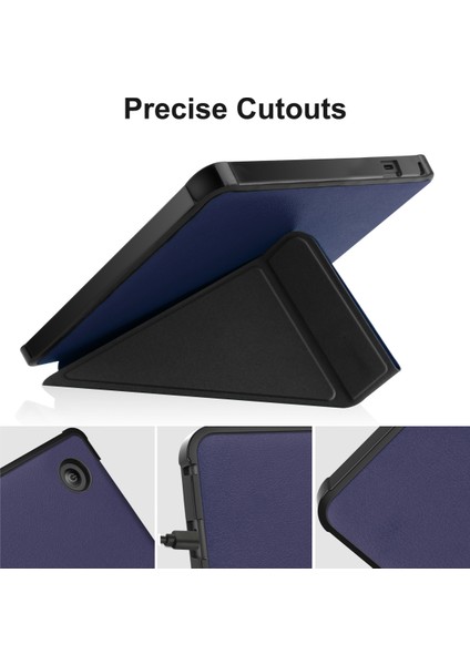 2021'DE Çıkan Kobo Sage 8" E-Okuyucu Için, Yumuşak Tpu Mat Arka Kapak, Manyetik Kapatmalı ve Ayaklı Ince Akıllı Folyo Kapak - Koyu Mavi (Yurt Dışından) modelleri
