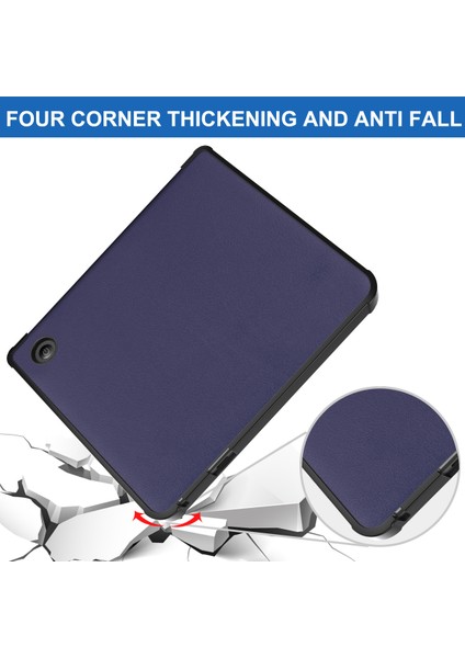 2021'DE Çıkan Kobo Sage 8" E-Okuyucu Için, Yumuşak Tpu Mat Arka Kapak, Manyetik Kapatmalı ve Ayaklı Ince Akıllı Folyo Kapak - Koyu Mavi (Yurt Dışından) fırsatları
