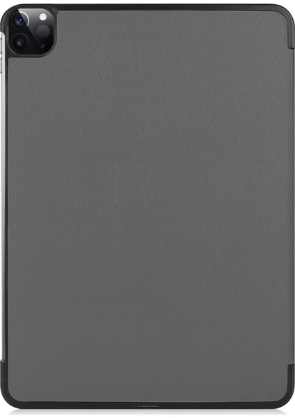iPad Pro 12.9 Inç Kapak 2021 5. Nesil Için, Ultra Ince Üç Katlı Stand Kapağı [otomatik Uyutma/uyandırma] iPad Pro 12.9 2021 Yumuşak Tpu Arka Kapak - Gri (Yurt Dışından) fırsatları