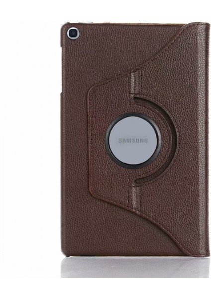 Samsung Tab A 10.1 T510 Için Dönen Kapak Premium Pu Deri Çok Açılı Görüntüleme Standı T510/T515 2019 Için Ultra Ince Katlanır Sert Arka Kılıf, Kahverengi (Yurt Dışından)