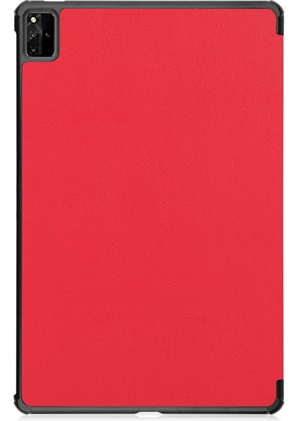 Huawei Matepad Pro 12.6 2021 Tablet Kılıfı Için Hafif Üç Katlı Stand Pc Sert Arka Kapak Kapak Tüm Vücut Sağlam Darbeye Dayanıklı Kapak(Renk: Kırmızı) (Yurt Dışından) fiyatları