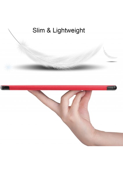 Huawei Matepad Pro 12.6 2021 Tablet Kılıfı Için Hafif Üç Katlı Stand Pc Sert Arka Kapak Kapak Tüm Vücut Sağlam Darbeye Dayanıklı Kapak(Renk: Kırmızı) (Yurt Dışından) modelleri