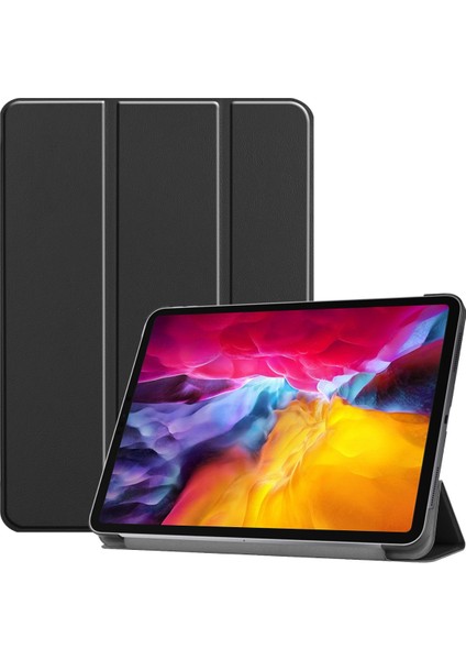 iPad Pro 11" Kılıf 2021 Için [apple Kalem Şarjını Destekleyin] iPad Pro 11" 2021 Için Ultra Ince Üç Katlı Ciltli Kılıf Otomatik Uyandırma/uyku Özellikli Akıllı Kapak, Siyah (Yurt Dışından)