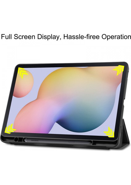 Samsung Galaxy Tab S7/tab S7 Tablet Kılıfı Için 11 Inç, Birinci Sınıf Deri Ince ve Hafif, Otomatik Uyku/uyandırma Sert Üç Katlı Stand Kapağı (SM-T870/T875) Siyah (Yurt Dışından) modelleri