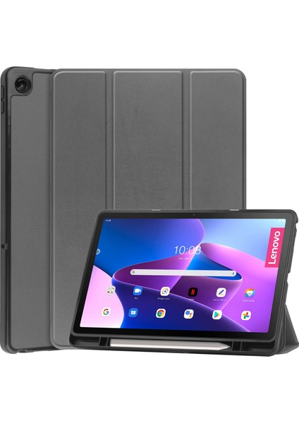 Uyumlu Lenovo Tab M10 Plus Tablet Kılıfı Için 10.6" Ince Üç Katlı Stand Akıllı Kapak, Çoklu Görünüm Standı Yumuşak Kılıflı Folyo Kapak Otomatik Uyku/uyandırma Koruması Derin (Yurt Dışından)