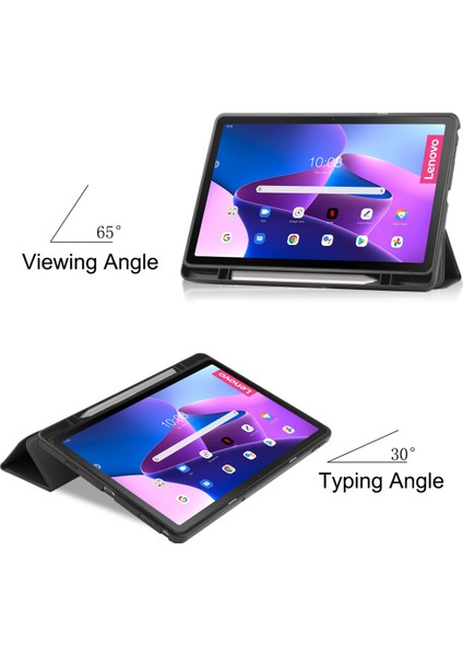 Uyumlu Lenovo Tab M10 Plus Tablet Kılıfı Için 10.6" Ince Üç Katlı Stand Akıllı Kapak, Çoklu Görünüm Standı Yumuşak Kılıflı Folyo Kapak Otomatik Uyku/uyandırma Koruması Derin (Yurt Dışından)