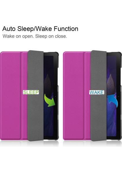 Samsung Galaxy Tab A8 10.5" 2022 Modelleri Için (SM-X200/X205), Tablet Kılıfı, Otomatik Uyandırma/uyku, Mor (Yurt Dışından) fiyatları
