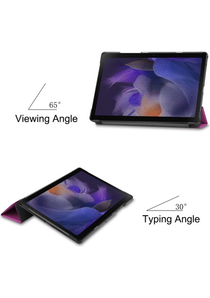 Samsung Galaxy Tab A8 10.5" 2022 Modelleri Için (SM-X200/X205), Tablet Kılıfı, Otomatik Uyandırma/uyku, Mor (Yurt Dışından) modelleri