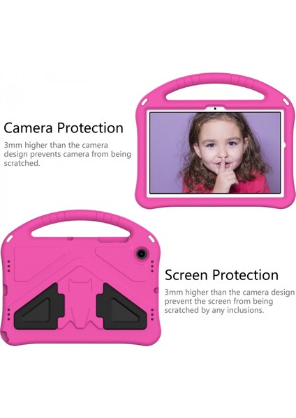 Samsung Tab A8 Case 10.5 Inç 2021 Darbeye Dayanıklı Sağlam Kapak, 10.5 Inç Tablet SM-X200/X205 Için Çocuk Erkek Çocuklar Için Standlı (Gül Kırmızı) (Yurt Dışından) fırsatları