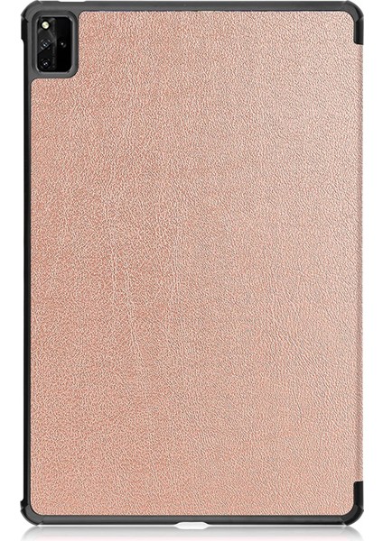 Huawei Matepad Pro 12.6 2021 Tablet Kılıfı Için Hafif Üç Katlı Stand Pc Sert Arka Kapak Kapak Tam Vücut Sağlam Darbeye Dayanıklı Kapak(Renk: Gül Altın) (Yurt Dışından) fiyatları
