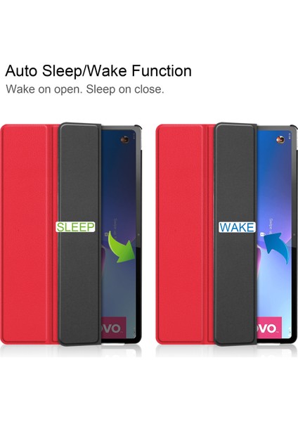 Lenovo Tab P12 Pro Kapak Kalem Tutucu ile 12.6 "darbeye Dayanıklı Kapak Tri-Fold Standı Folio Akıllı Kapak Için Lenovo Tab P12 Pro 12.6" Kırmızı (Yurt Dışından) fiyatları