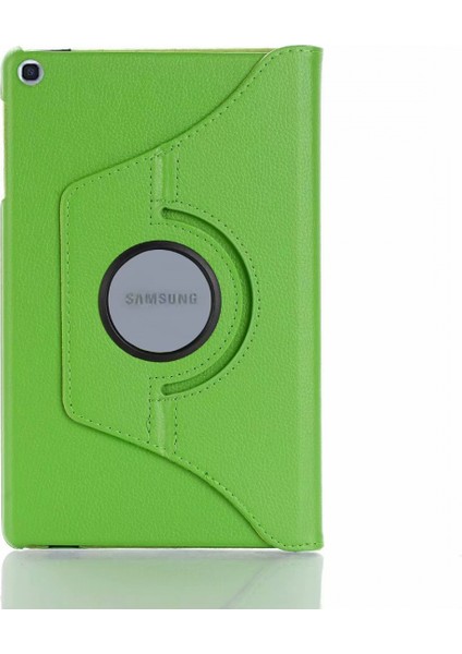 Samsung Tab A 10.1 T510 Için Dönen Kapak Premium Pu Deri Çok Açılı Görüntüleme Standı T510/T515 2019 Için Ultra Ince Katlanır Sert Arka Kılıf, Yeşil (Yurt Dışından)