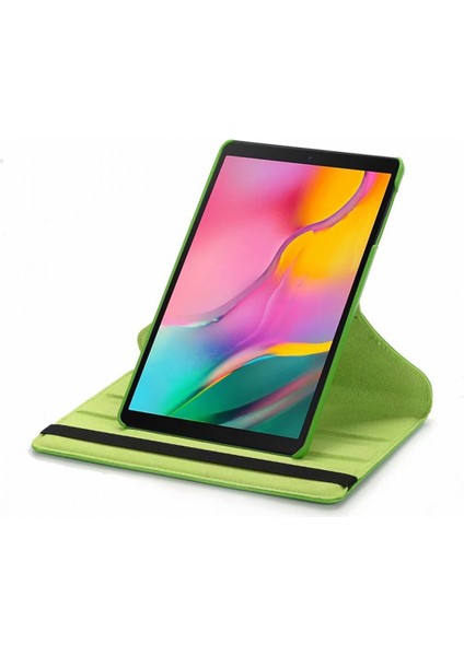 Samsung Tab A 10.1 T510 Için Dönen Kapak Premium Pu Deri Çok Açılı Görüntüleme Standı T510/T515 2019 Için Ultra Ince Katlanır Sert Arka Kılıf, Yeşil (Yurt Dışından) modelleri