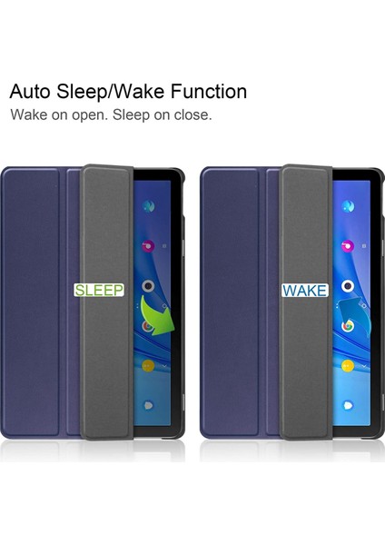 Tcl Tab 10S 10,1 Inç Için, Üç Katlı Ince Hafif Sert Kabuk Koruması Tcl Tab 10S Standlı Tablet Kılıfı Için Akıllı Kapak - Kırmızı (Yurt Dışından) modelleri