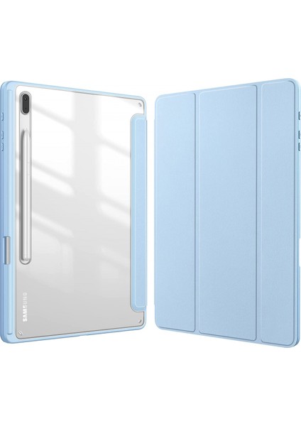 Samsung Galaxy Tab S7 Fe/s7 + Plus 12.4''2021 (SM-T730/SM-T736) Tablet Kılıfı, Tab S7 Fe, Otomatik Uyandırma/uyku Için Ince Şeffaf Arka Kapak Samsung Tab S7 Fe, Mavi (Yurt Dışından)