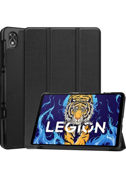 Lenovo Legion Y700 Için 8.8 Inç Üç Katlı Akıllı Tablet Kılıfı, Ince Kılıf Çoklu Görünüm Standı Sert Kılıf Kapak Tablet Için Otomatik Uyku/uyandırma Kapağı (Renk: Siyah) (Yurt Dışından)
