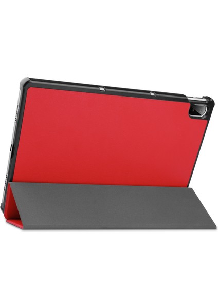 Lenovo Tab P11 Pro Case 11" 2021 (TB-J607F ), Lenovo Tab P11 Pro 11" Tablet Için Ince Hafif Akıllı Kapak Üç Katlı Parantez Folio Kılıf 2021'DE Çıktı - Kırmızı (Yurt Dışından) modelleri
