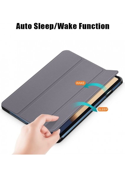 Huawei Honor V7 Pro Tablet Kılıfı Için, Üç Katlı Koruyucu Standlı Bilgisayar Sert Kabuk Ince Kılıf, Otomatik Uyku/uyandırma Koruyucu Kılıf Kapaklı (Renk: Gri) (Yurt Dışından) modelleri