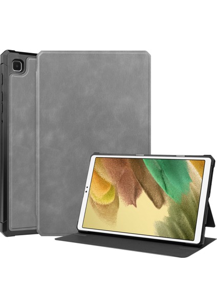 Galaxy Tab A7 Lite 8.7" 2021 Kapak SM-T220/225 Için, Ince Hafif Folio Stand Pu Deri Kılıf Yumuşak Tpu Arka Kapak Samsung Galaxy Tab A7 Lite 2021 Tablet Için, Gri (Yurt Dışından)