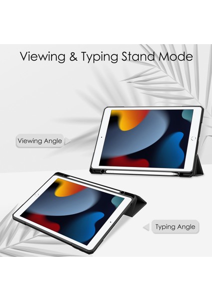 iPad 9./8./7. Nesil (2021/2020/2019) 10.2" - [dahili Kalemlik] Şeffaf Şeffaf Sırtlı Darbeye Dayanıklı Kapak, Otomatik Uykudan Uyanma, Siyah (Yurt Dışından) fiyatları