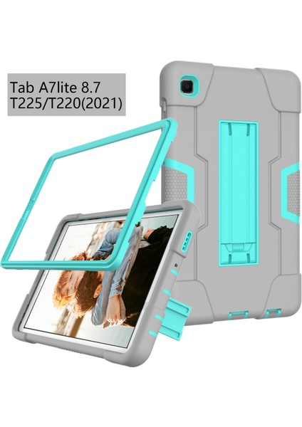 Galaxy Tab A7 Lite 8.7 Kılıf Için, Samsung Galaxy Tab A7 Lite 8.7 2021 Model SM-T220/SM-T225(GRI) Için Ağır Hizmet Tipi Sağlam Tam Gövde Hibrid Darbeye Dayanıklı Düşme Kılıfı (Yurt Dışından) modelleri