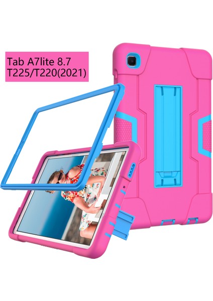Galaxy Tab A7 Lite 8.7 Kılıf Için, Samsung Galaxy Tab A7 Lite 8.7 2021 Model SM-T220/SM-T225(KIRMIZI+MAVI) Için Ağır Hizmet Tipi Sağlam Tam Gövde Hibrid Darbeye Dayanıklı Düşme Kılıfı (Yurt Dışından) modelleri