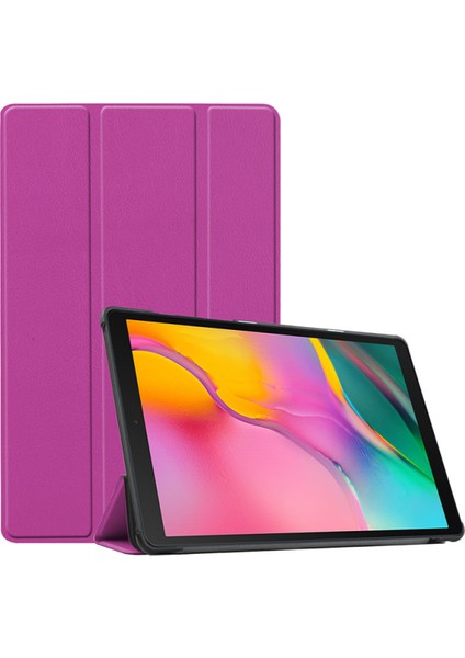 10.4" (SM-T500 T505) Için Koruyucu Standlı Kılıf 10.4" Samsung Tab A7 Tablet 2020 Için Sert Kapaklı Kılıf - Mor (Yurt Dışından)