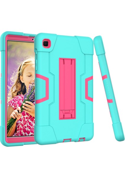 Galaxy Tab A7 Lite 8.7 Kılıf Için, Samsung Galaxy Tab A7 Lite 8.7 2021 Model SM-T220/SM-T225(YEŞIL+KIRMIZI) Için Ağır Hizmet Tipi Sağlam Tam Gövde Hibrid Darbeye Dayanıklı Düşme Kılıfı (Yurt Dışından)